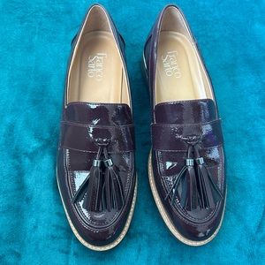Maroon Franco Sarto loafers, like new